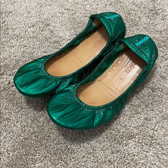 Tieks Emerald Patent Ballet Flats